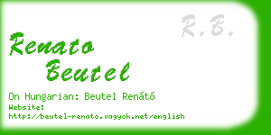 renato beutel business card